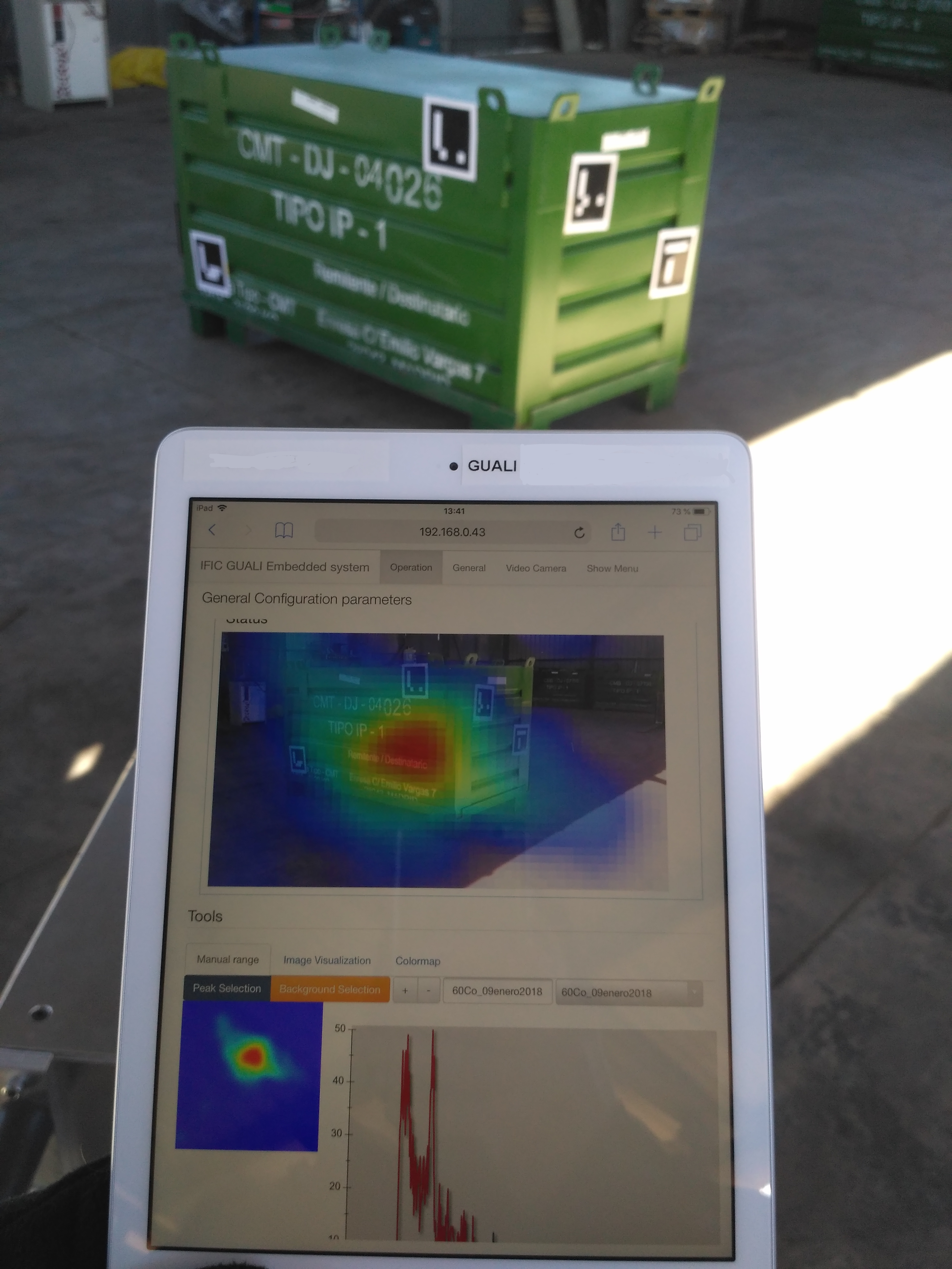 Monitorización remota del contenido radiactivo mediante un dispositivo de visualización portátil en la central nuclear de Zorita, Guadalajara.